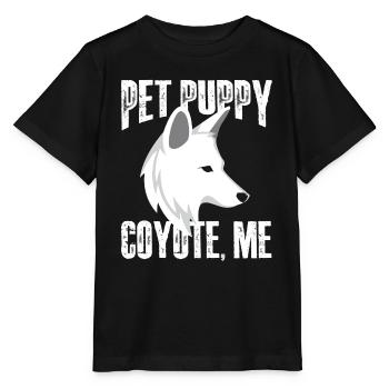 pet puppy coyote me Design for a coyote lover - Stanley/Stella Kinder T-Shirt MINI CREATOR  - Schwarz - Vorne - Mikhail (115cm)