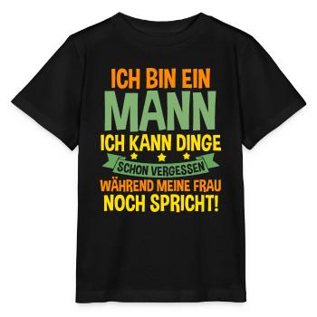Ich Bin Ein Mann - Stanley/Stella Kinder T-Shirt MINI CREATOR  - Schwarz - Vorne - Mikhail (115cm)