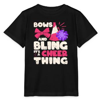 L’équipe de jeunes Cheerleader mignonne s’incline et saigne - T-shirt bio MINI CREATOR Stanley/Stella Enfant - noir - Devant - Mikhail (115cm)