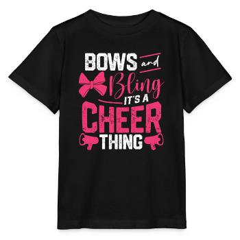 L’équipe de jeunes Cheerleader mignonne s’incline et saigne - T-shirt bio MINI CREATOR Stanley/Stella Enfant - noir - Devant - Mikhail (115cm)