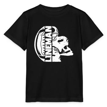 Lineman Football Player Offensive Defensive - Stanley/Stella Kinder T-Shirt MINI CREATOR  - Schwarz - Vorne - Mikhail (115cm)