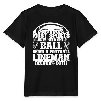 Lineman Football Player Offensive Defensive - Stanley/Stella Kinder T-Shirt MINI CREATOR  - Schwarz - Vorne - Mikhail (115cm)
