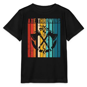 Axe Throw Axe Throwing Game - Stanley/Stella MINI CREATOR Kids’ T-Shirt - black - Front - Mikhail (115cm)