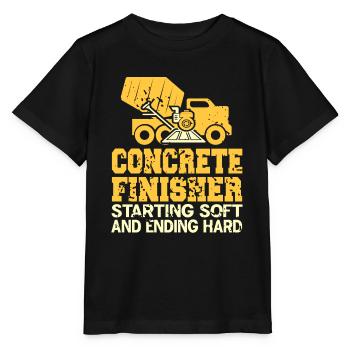 Finition Béton Démarrage Soft Ending Hard Retro - T-shirt bio MINI CREATOR Stanley/Stella Enfant - noir - Devant - Mikhail (115cm)