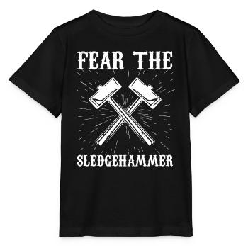 Craignez le marteau Design pour un ventilateur de marteau - T-shirt bio MINI CREATOR Stanley/Stella Enfant - noir - Devant - Mikhail (115cm)