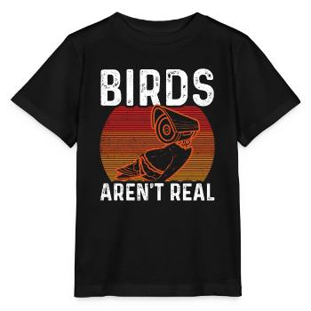 Birds Are Not Real - Stanley/Stella Kinder T-Shirt MINI CREATOR  - Schwarz - Vorne - Mikhail (115cm)