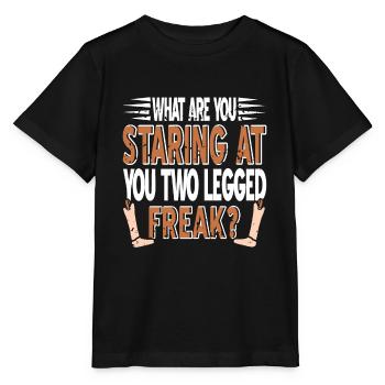 Vous deux jambes Freak Funny Prosthesis Designs - T-shirt bio MINI CREATOR Stanley/Stella Enfant - noir - Devant - Mikhail (115cm)