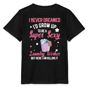 Travailleurs de lavage - T-shirt bio MINI CREATOR Stanley/Stella Enfant - noir - Devant - Mikhail (115cm)
