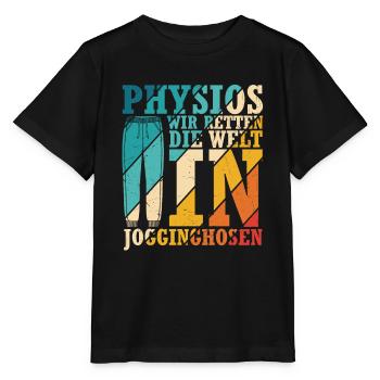 Physios Wir Retten Die Welt In Jogginghosen Therap - Stanley/Stella Kinder T-Shirt MINI CREATOR  - Schwarz - Vorne - Mikhail (115cm)