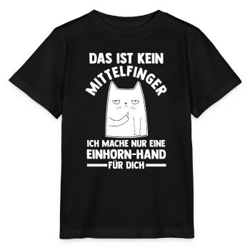 Das ist kein Mittelfinger Einhorn - Stanley/Stella Kinder T-Shirt MINI CREATOR  - Schwarz - Vorne - Mikhail (115cm)