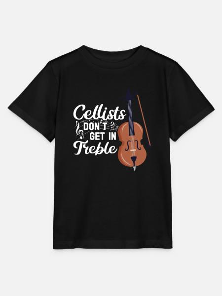 Cello -Musikinstrument - Stanley/Stella Kinder T-Shirt MINI CREATOR - Schwarz
