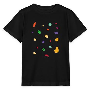 Wall climbing Bouldering rock face - Stanley/Stella MINI CREATOR Kids’ T-Shirt - black - Front - Mikhail (115cm)