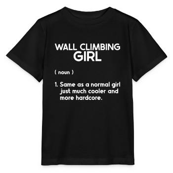 Wall climbing Bouldering rock face - Stanley/Stella MINI CREATOR Kids’ T-Shirt - black - Front - Mikhail (115cm)