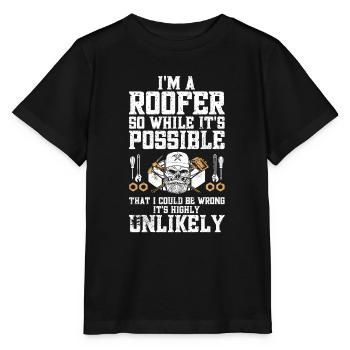 Dachdecker -Dachhäuser Reparaturen - Stanley/Stella Kinder T-Shirt MINI CREATOR  - Schwarz - Vorne - Mikhail (115cm)