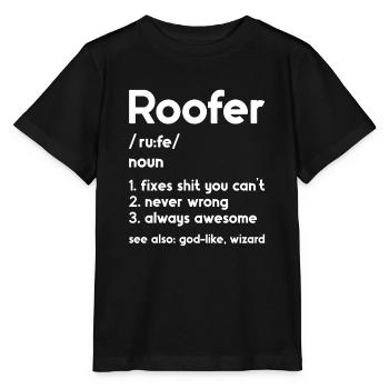 Dachdecker -Dachhäuser Reparaturen - Stanley/Stella Kinder T-Shirt MINI CREATOR  - Schwarz - Vorne - Mikhail (115cm)
