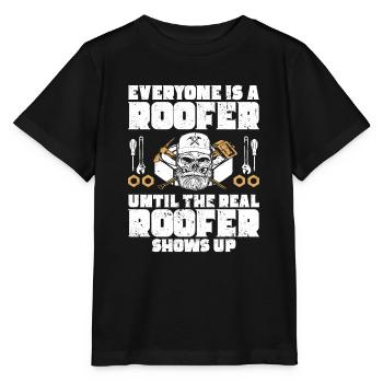 Dachdecker -Dachhäuser Reparaturen - Stanley/Stella Kinder T-Shirt MINI CREATOR  - Schwarz - Vorne - Mikhail (115cm)