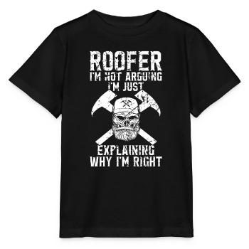 Dachdecker -Dachhäuser Reparaturen - Stanley/Stella Kinder T-Shirt MINI CREATOR  - Schwarz - Vorne - Mikhail (115cm)
