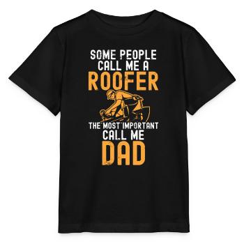 Dachdecker -Dachhäuser Reparaturen - Stanley/Stella Kinder T-Shirt MINI CREATOR  - Schwarz - Vorne - Mikhail (115cm)