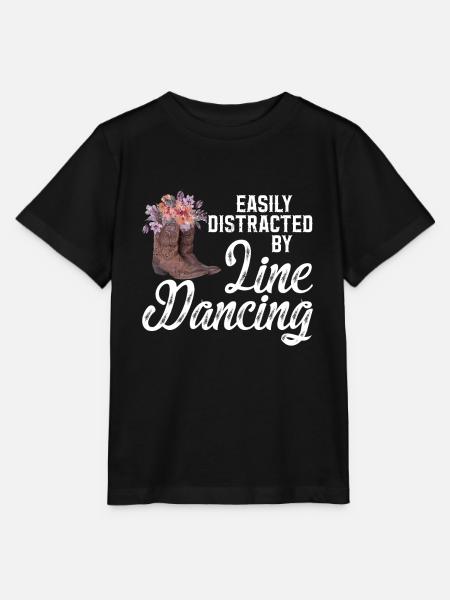 Line Dancing Cowboy Boots Western - Stanley/Stella Kinder T-Shirt MINI CREATOR - Schwarz