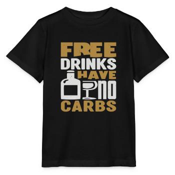 LES BOISSONS GRATUITES N’ONT PAS DE GLUCIDES - T-shirt bio MINI CREATOR Stanley/Stella Enfant - noir - Devant - Mikhail (115cm)