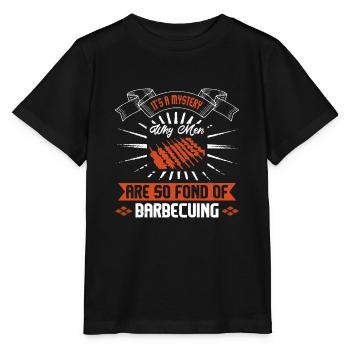 ES IST EIN RÄTSEL, WARUM MÄNNER SO GERNE GRILLEN - Stanley/Stella Kinder T-Shirt MINI CREATOR  - Schwarz - Vorne - Mikhail (115cm)