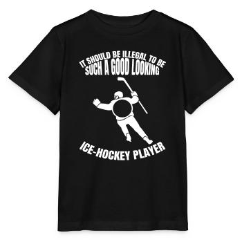 Eishockey Eishockeyspieler Hockeyfan Eishockeyteam - Stanley/Stella Kinder T-Shirt MINI CREATOR  - Schwarz - Vorne - Mikhail (115cm)