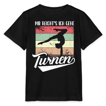 Turnen | Turnerin Gymnastik Turnen Mädchen Frauen - Stanley/Stella Kinder T-Shirt MINI CREATOR  - Schwarz - Vorne - Mikhail (115cm)