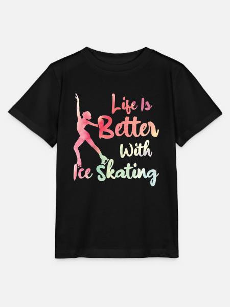 Eislaufen - Stanley/Stella Kinder T-Shirt MINI CREATOR  - Schwarz