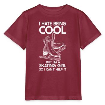 Patinage - T-shirt bio MINI CREATOR Stanley/Stella Enfant - bordeaux - Devant - Kain (125cm)
