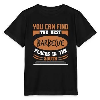 DIE BESTEN GRILLPLÄTZE FINDEST DU IM SÜDEN - Stanley/Stella Kinder T-Shirt MINI CREATOR  - Schwarz - Vorne - Mikhail (115cm)