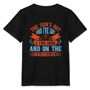 LE SOLEIL EST AU RENDEZ-VOUS ET J’AI UN FEU ALLUMÉ ET ENCORE - T-shirt bio MINI CREATOR Stanley/Stella Enfant - noir - Devant - Mikhail (115cm)