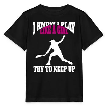 Tennis Player Tennis Women's Tennis Club Girls - Stanley/Stella MINI CREATOR Kids’ T-Shirt - black - Front - Mikhail (115cm)