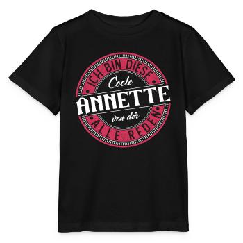 Annette Geschenkidee Geschenk Geburtstag - Stanley/Stella Kinder T-Shirt MINI CREATOR  - Schwarz - Vorne - Mikhail (115cm)