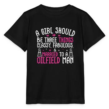 Champ pétrolifère - T-shirt bio MINI CREATOR Stanley/Stella Enfant - noir - Devant - Mikhail (115cm)