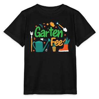 Gartenfee Garten Fee Gärtnerin Hobbygärtnerin - Stanley/Stella Kinder T-Shirt MINI CREATOR  - Schwarz - Vorne - Mikhail (115cm)