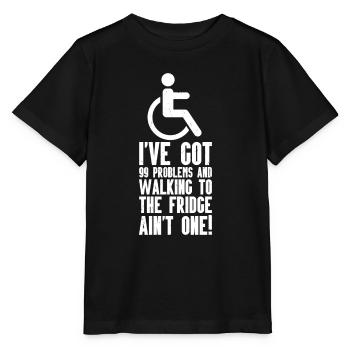 Fauteuil roulant - T-shirt bio MINI CREATOR Stanley/Stella Enfant - noir - Devant - Mikhail (115cm)