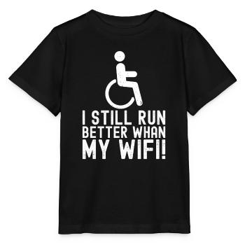 Fauteuil roulant - T-shirt bio MINI CREATOR Stanley/Stella Enfant - noir - Devant - Mikhail (115cm)
