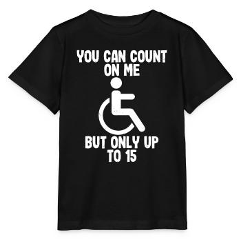 Fauteuil roulant - T-shirt bio MINI CREATOR Stanley/Stella Enfant - noir - Devant - Mikhail (115cm)