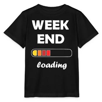 weekend loading / Warten auf das Wochenende - Stanley/Stella Kinder T-Shirt MINI CREATOR  - Schwarz - Vorne - Mikhail (115cm)