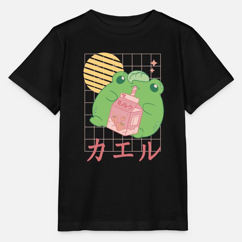 Erdbeermilchfrosch Japanisch - Stanley/Stella Kinder T-Shirt MINI CREATOR  - Schwarz