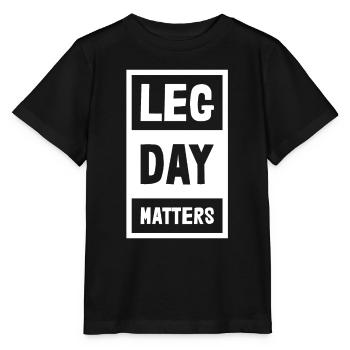 Funny Leg Day Matters For Gym Goer - Stanley/Stella Kinder T-Shirt MINI CREATOR  - Schwarz - Vorne - Mikhail (115cm)