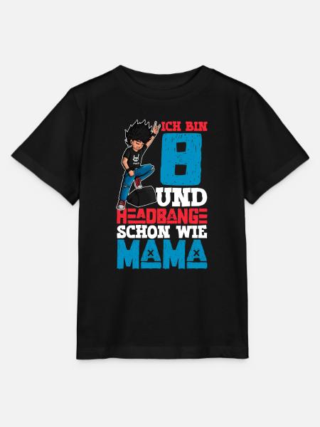 Ich bin 8 - Jungen Rocker - Stanley/Stella Kinder T-Shirt MINI CREATOR - Schwarz