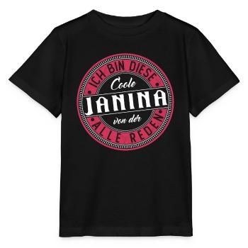 Janina Geschenkidee Geschenk Geburtstag - Stanley/Stella Kinder T-Shirt MINI CREATOR  - Schwarz - Vorne - Mikhail (115cm)