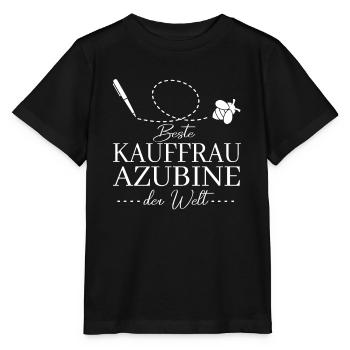 Beste Kauffrau Azubine der Welt Bürokauffrau - Stanley/Stella Kinder T-Shirt MINI CREATOR  - Schwarz - Vorne - Mikhail (115cm)