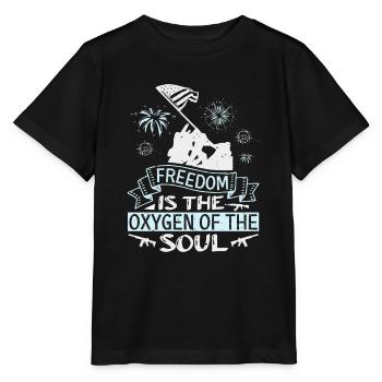 LA LIBERTÉ EST L’OXYGÈNE DE L’ÂME - T-shirt bio MINI CREATOR Stanley/Stella Enfant - noir - Devant - Mikhail (115cm)