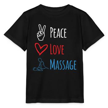 Peace Love Massage For Massage Therapist - Stanley/Stella Kinder T-Shirt MINI CREATOR  - Schwarz - Vorne - Mikhail (115cm)