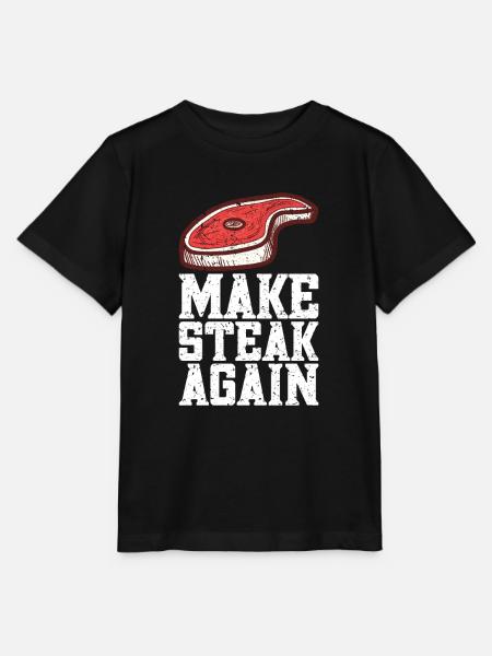 Steak - Stanley/Stella Kinder T-Shirt MINI CREATOR - Schwarz