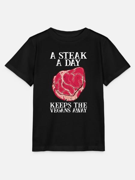 Steak - Stanley/Stella Kinder T-Shirt MINI CREATOR - Schwarz