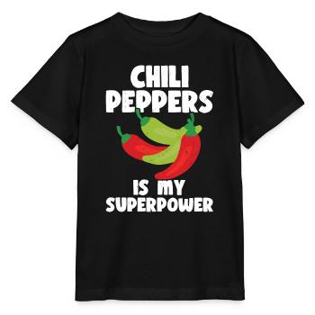 Chili pepper - Stanley/Stella MINI CREATOR Kids’ T-Shirt - black - Front - Mikhail (115cm)
