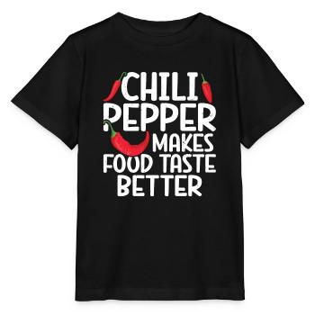 Chili pepper - Stanley/Stella MINI CREATOR Kids’ T-Shirt - black - Front - Mikhail (115cm)